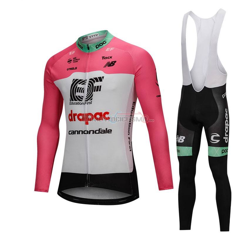 Abbigliamento Ciclismo Cannondale Drapac ML 2018 Bianco e Rosa